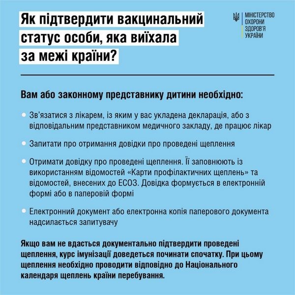 як підтвердити вакцинальний статус